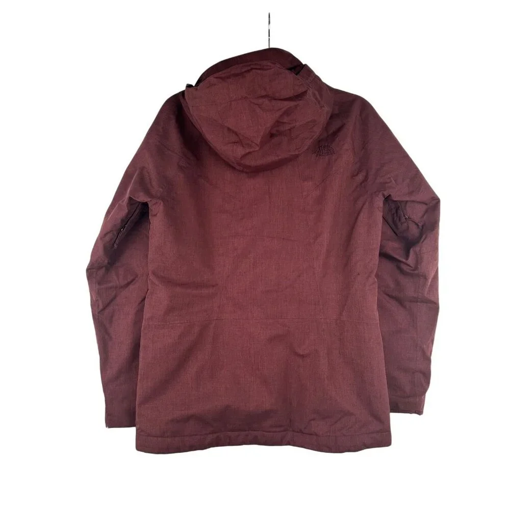 The North Face Women's Medium Jacket DryVent Burgundy Full Zip Pockets